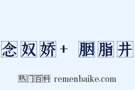 念奴娇+胭脂井是什么意思的图片